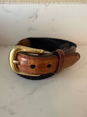Brighton Leather and Fabric Belt for Men